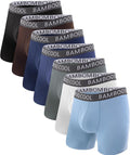 BAMBOO COOL Men's Ultra ComfortSoft Underwear, Moisture Wicking & Breathable No Ride Up Boxer Briefs with Fly, Multipack