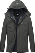 Diamond Candy Men's Hooded Waterproof Jacket Lightweight Rain Jacket Outdoor Casual Sportswear