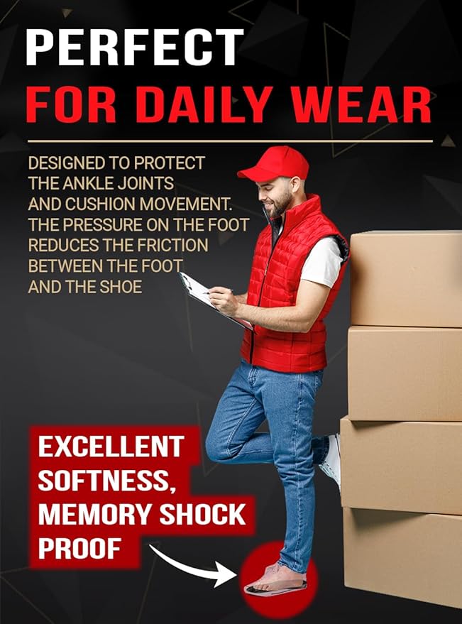 2 Pairs of Work Pro Comfort Insoles - Foot Pain Relief - Cushioning and Shock Absorption - Work Boot Insoles for Men Women - Non-Slip Anti Fatigue Inserts (M, 2-Pairs-Black)