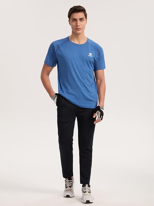 Moisture Wicking Quick Dry Soft Pickleball Workout Hiking Camping Running Shirts for Men Outdoor Sports