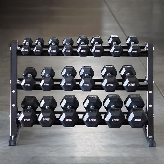 Rubber Hex Chrome Dumbbell Complete Package Set