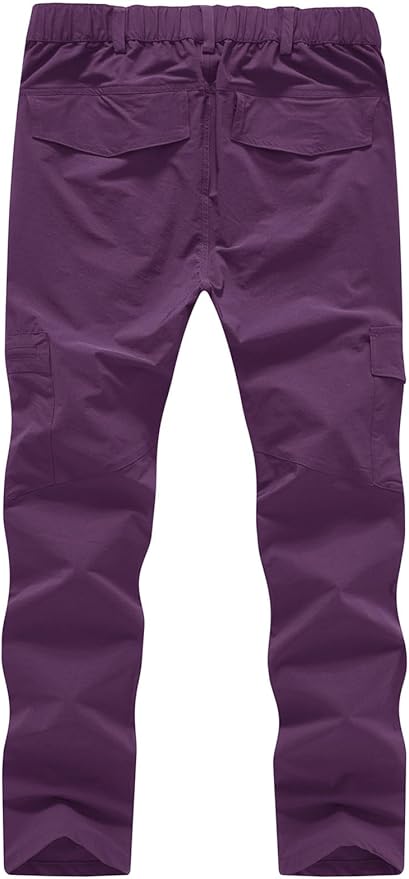 YSENTO Women's Hiking Pants Lightweight Stretch Quick Drying UPF 50 Camping Travel Work Cargo Pants 6 Pockets