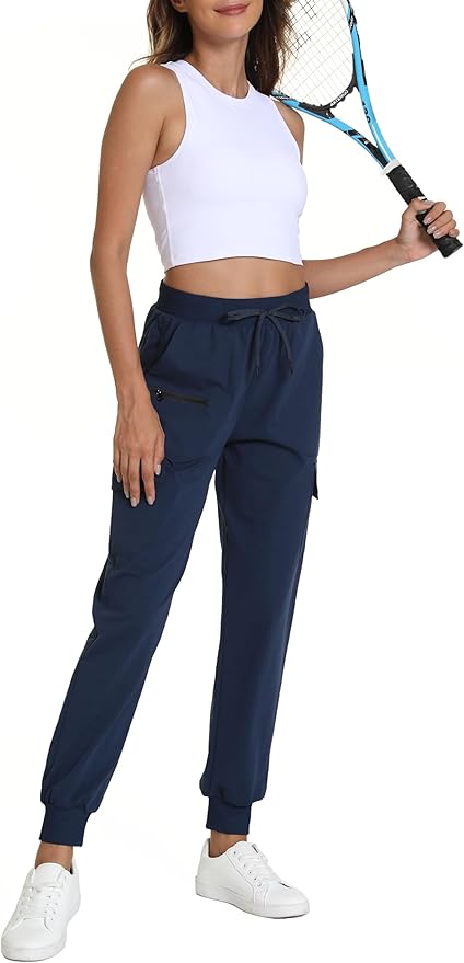 Women's Lightweight Cargo Pants with Pockets Stretchy Quick Dry Hiking Pants for Travel Casual Outdoor