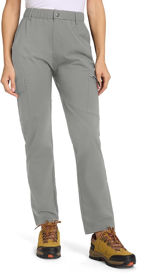 TBMPOY Women's Hiking Cargo Pants Lightweight Water Resistant Quick Dry Fishing Camping Travel Work Pant with 6 Pockets