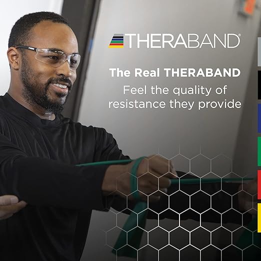 THERABAND Professional Latex Resistance Bands, Individual 6 Ft Elastic Band as Exercise Equipment, Physical Therapy, Pilates, At-Home Workouts, 6 Foot, Black, Special Heavy, Level 6