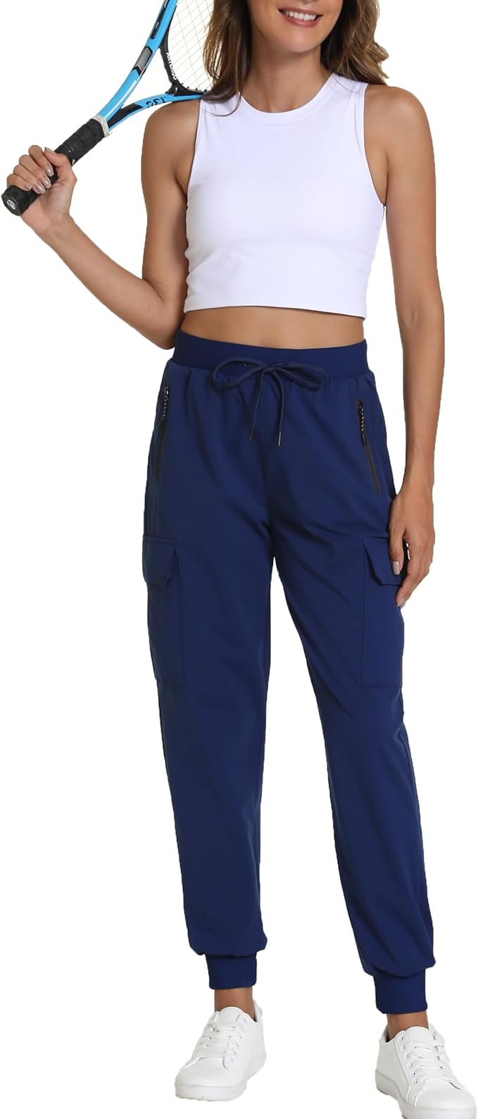 Kcutteyg Womens Water Resistant Hiking Pants with Pockets Quick Dry Soft Athletic Workout Joggers Pants for Camping Travel