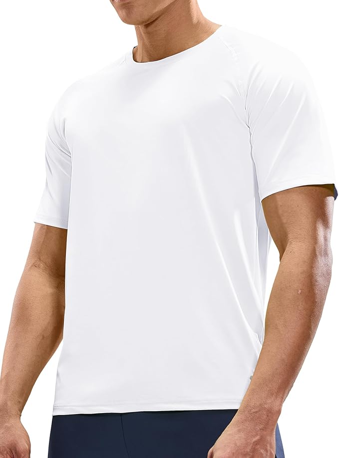 MIER Men's Dry Fit Workout T-Shirts Athletic Running Tee Short Sleeve Crew Neck Gym Tops, Polyester, Moisture Wicking