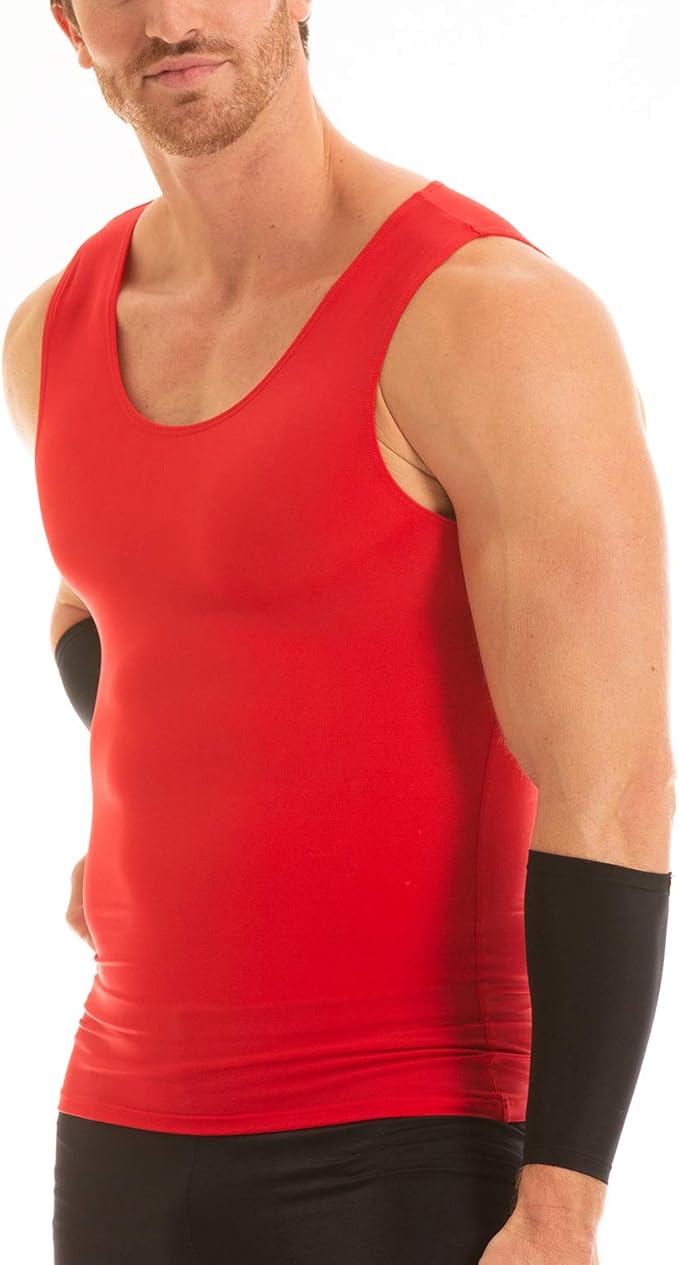 Insta Slim -Made in USA- Compression Tank-Top Shapewear for Men. Tummy Control Slimming Body-Shaper for Belly & Back Support