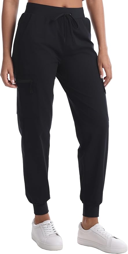 Women's Hiking Pants with Pockets - Travel Lounge Outdoor Quick Drying Lightweight Water Resistant Joggers