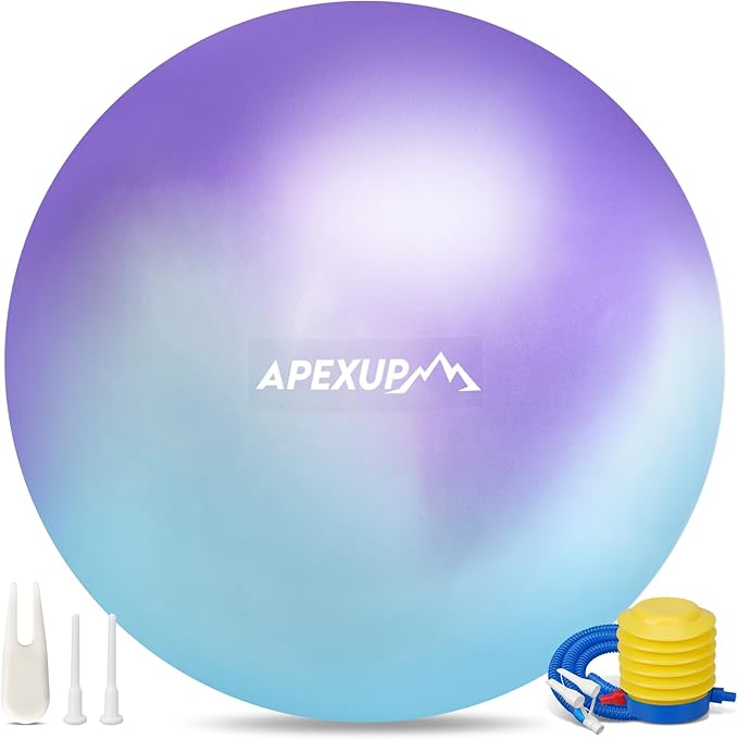 APEXUP Yoga & Pilates Ball - Anti Slip Heavy Duty Gym Ball for Fitness, Balance & Core Workout