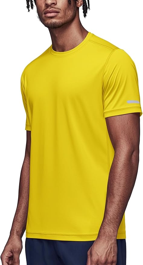Zengjo Athletic Shirts for Men Short Sleeve Quick Dry Workout Running Gym Sport Exercise Tee Moisture Wicking