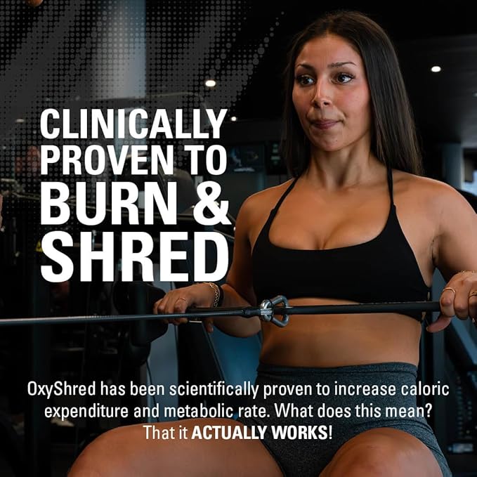 EHP Labs OxyShred Pre Workout Powder - Preworkout Powder with L Glutamine & Acetyl L Carnitine, Energy Boost Drink - Juicy Watermelon, 60 Servings