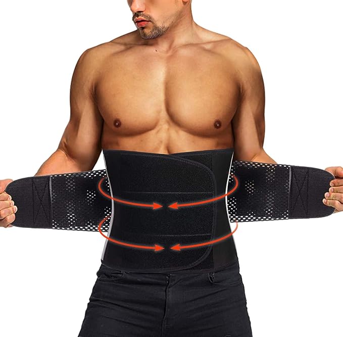 TAILONG Neoprene Waist Trimmer Ab Belt for Men Waist Trainer for Women Corset Slimming Body Shaper Workout Sauna Sweat Band