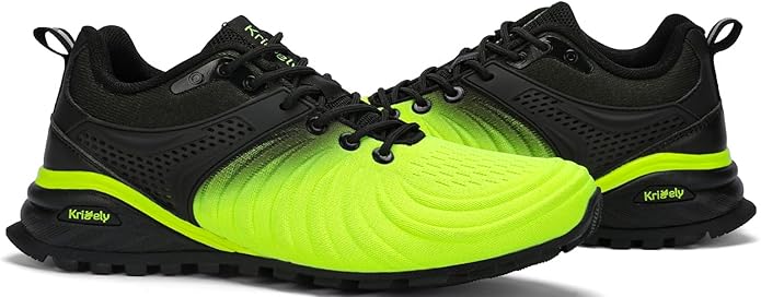 Kricely Men's Walking Shoes Breathable Lightweight Fashion Sneakers Non Slip Sport Gym Jogging Trail Running Shoes