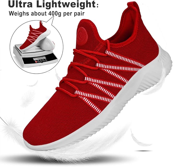 Feethit Mens Slip On Running Shoes Breathable Lightweight Comfortable Fashion Non Slip Sneakers for Men