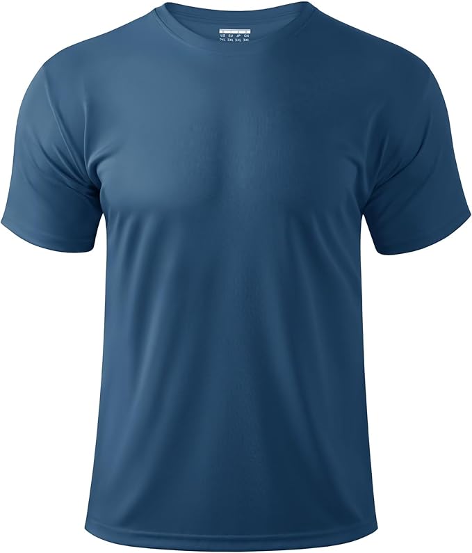 Boladeci Men's Swim Shirt Short Sleeve UPF 50+ Sun Protection SPF UV Moisture Wicking Lightweight Quick Dry Rash Guard