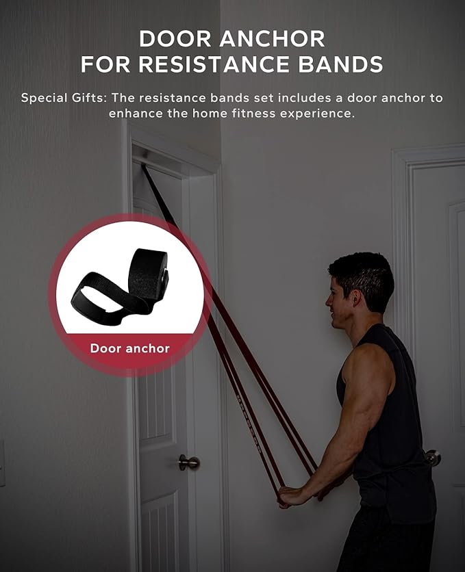 HAPBEAR Pull Up Assistance Bands Set of 5 - Resistance Bands for Working Out, Stretching, Physical Therapy, Muscle Training