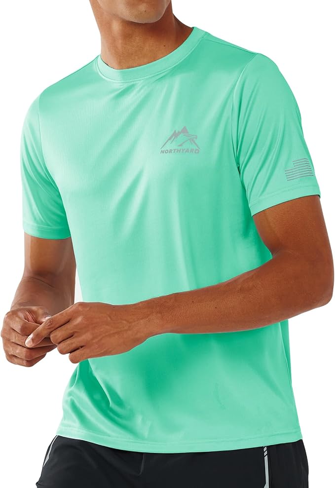 NORTHYARD Men's UPF 50+ Sun Protection Shirts Swim SPF UV Quick Dry Short Sleeve T-Shirts for Athletic Fishing Rash Guard