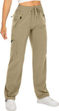 Womens Hiking Pants Quick Dry UPF 50 Lightweight Travel Golf Cargo Safari Pants Zipper Pockets