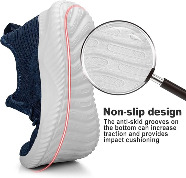 Feethit Mens Slip On Walking Shoes Lightweight Breathable Non Slip Running Shoes Comfortable Fashion Sneakers for Men