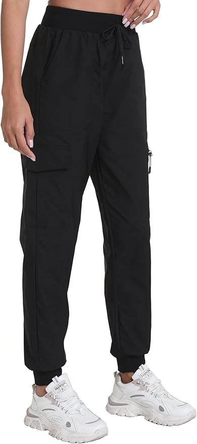 Women's Lightweight Cargo Pants with Pockets Stretchy Quick Dry Hiking Pants for Travel Casual Outdoor