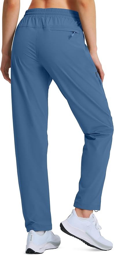 Women's Hiking Pants Quick Dry Lightweight Cargo Pants UPF 50 Water Resistant Zipper Pockets for Golf Travel Work Camping