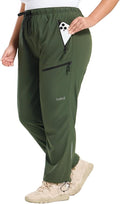 baleaf Plus Size Pants for Women Hiking Cargo Water Resistant UPF 50+ Cargo Joggers Zipper Pockets
