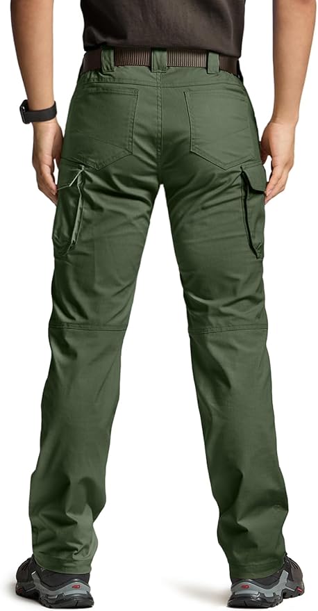 CQR Women's Flex Stretch Tactical Pants, Water Resistant Ripstop Cargo Work Pants with Pockets for Outdoor & Hiking