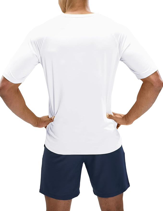 MIER Men's Dry Fit Workout T-Shirts Athletic Running Tee Short Sleeve Crew Neck Gym Tops, Polyester, Moisture Wicking