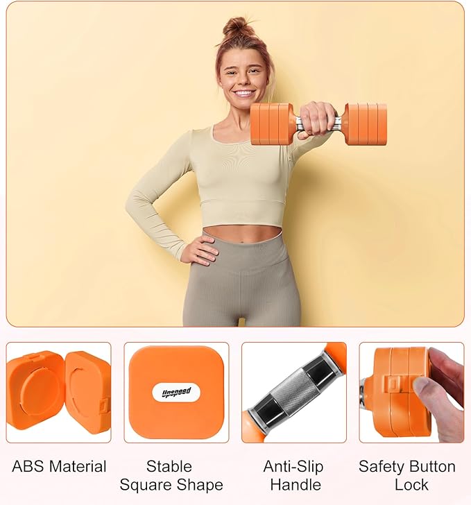 15LB 20LB 50LB Adjustable Dumbbell Set Free Weights Dumbbells Set for Women Men Hand Weights Sets Adjust Dumbbell Weight Sets for Home Gym Exercise Workout Strength Training Equipments