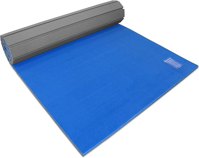 Meister FlexFloor Gymnastics & Cheer Mat - Roll-Up Carpet Training Floor for Home & Gym