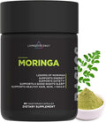 Livingood Daily Moringa Capsules, Moringa Supplement for Energy, Sleep, Satiety, Hair, Skin, Nails & Wellness, Plant Based Vegetarian, Gluten Free, Non GMO, Vegan, Daily Greens Superfood, 60 Capsules