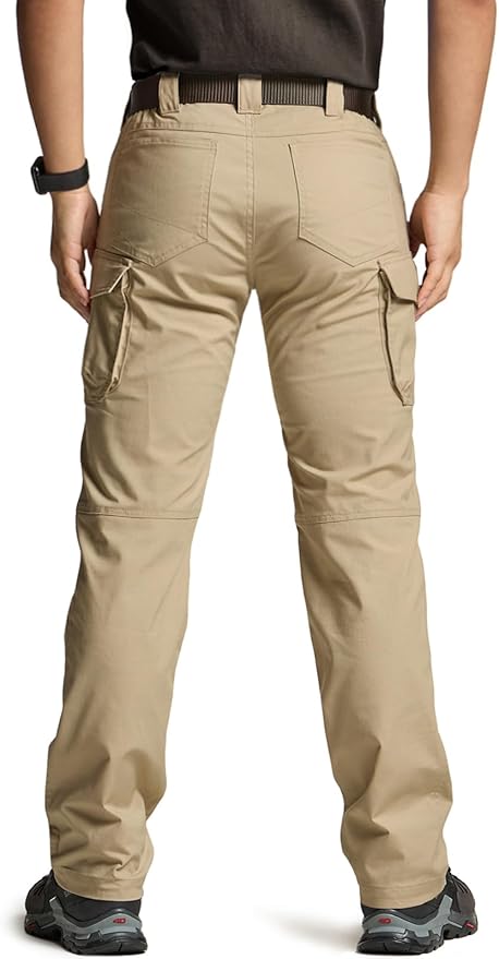 CQR Women's Flex Stretch Tactical Pants, Water Resistant Ripstop Cargo Work Pants with Pockets for Outdoor & Hiking
