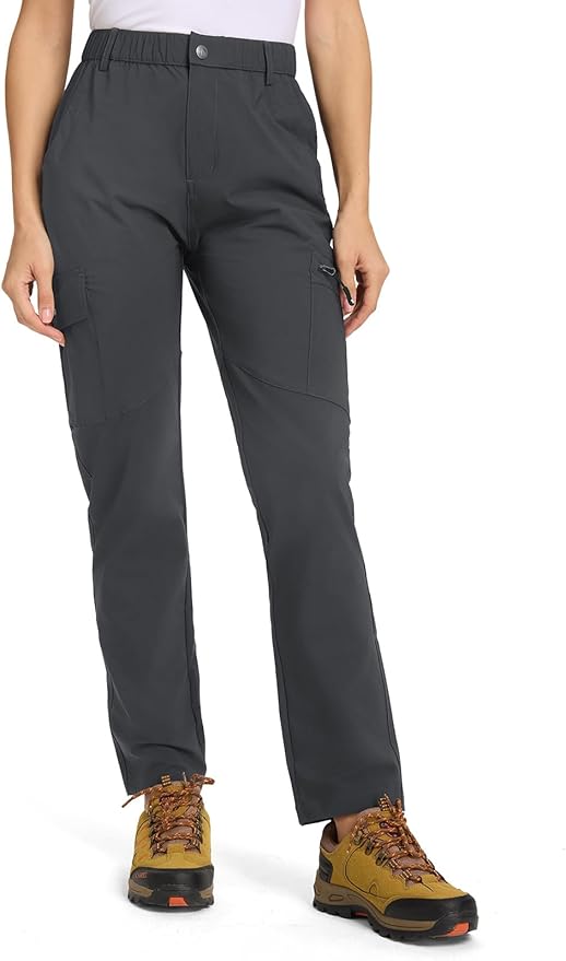 TBMPOY Women's Hiking Cargo Pants Lightweight Water Resistant Quick Dry Fishing Camping Travel Work Pant with 6 Pockets