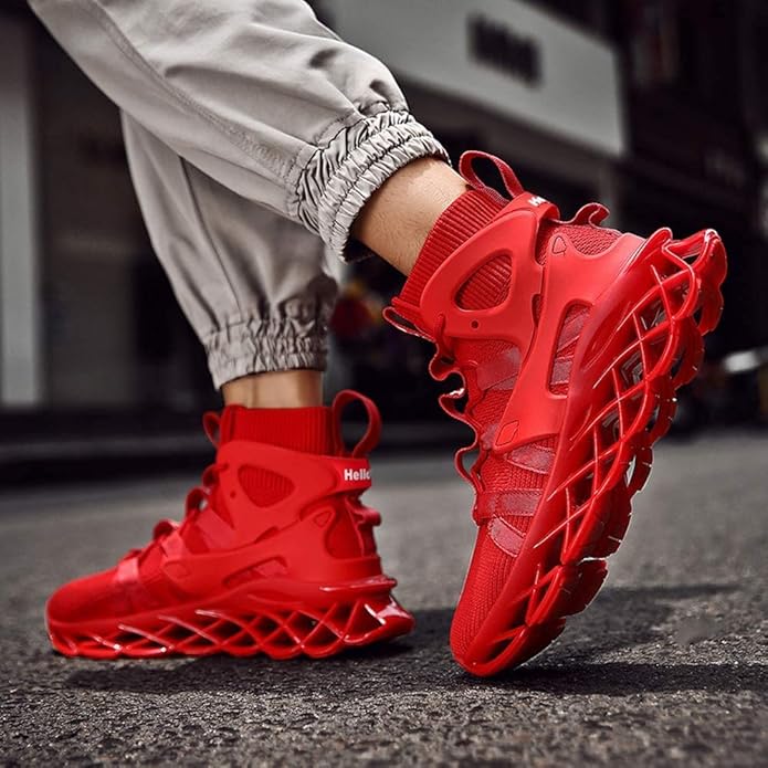 Hello MrLin Men's Running Shoes Non Slip Athletic Tennis Walking Blade Type Sneakers Hip Hop