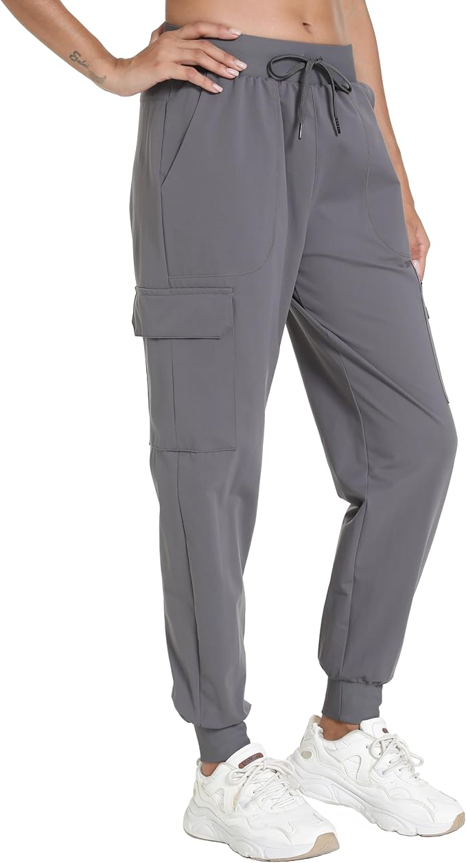 Women's Lightweight Cargo Pants with Pockets Stretchy Quick Dry Hiking Pants for Travel Casual Outdoor
