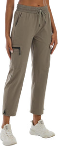 Women's Hiking Pants with Pockets - Travel Lounge Outdoor Quick Drying Lightweight Water Resistant Joggers