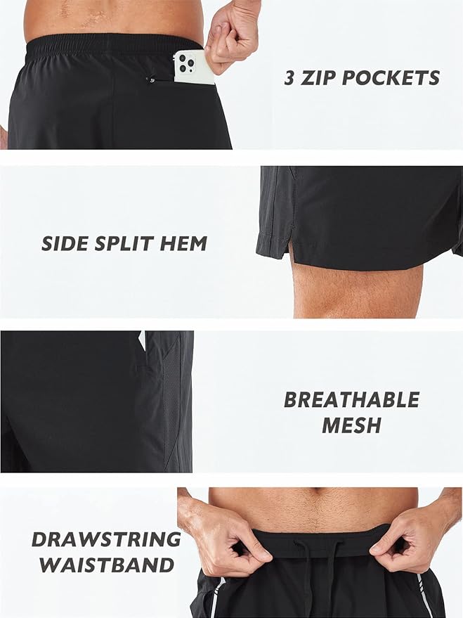 NORTHYARD Men's Running Athletic Shorts 5"/ 7"/ 9" Workout Gym Short Tennis Quick Dry Active Sport Hiking Basketball
