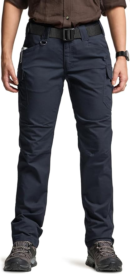 CQR Women's Flex Stretch Tactical Pants, Water Resistant Ripstop Cargo Work Pants with Pockets for Outdoor & Hiking