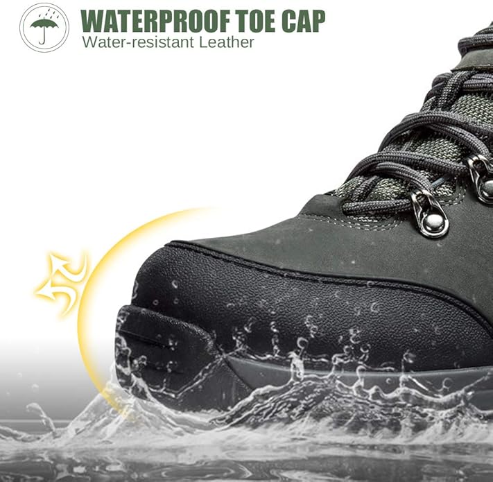 CAMEL CROWN Hiking Shoes Men Trekking Shoe Low Top Outdoor Walking Waterproof Leather Trail Sneakers
