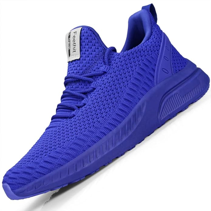 Feethit Mens Slip On Walking Shoes Blade Tennis Shoes Non Slip Running Shoes Lightweight Workout Shoes Breathable Mesh Fashion Sneakers