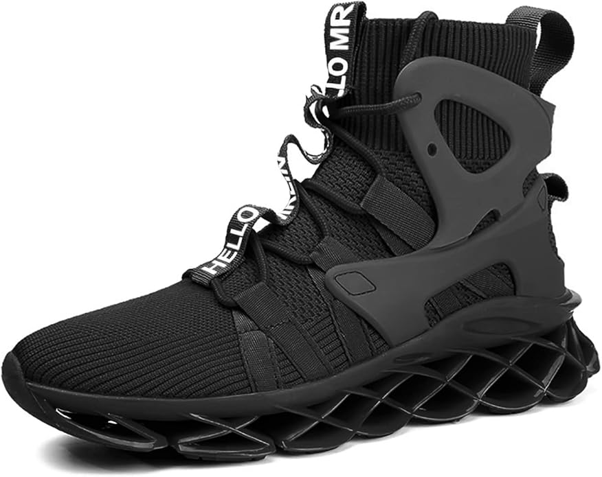 Hello MrLin Men's Running Shoes Non Slip Athletic Tennis Walking Blade Type Sneakers Hip Hop