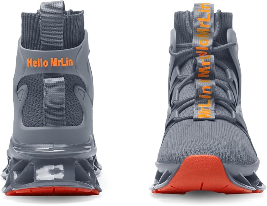 Hello MrLin Men's Running Shoes Non Slip Athletic Tennis Walking Blade Type Sneakers Hip Hop