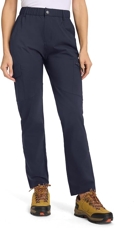 TBMPOY Women's Hiking Cargo Pants Lightweight Water Resistant Quick Dry Fishing Camping Travel Work Pant with 6 Pockets