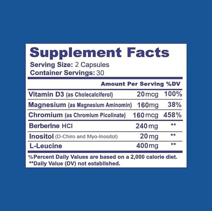 METFORMINA Natural - Weight Loss Aid - Metabolism Support - Dr Salomon (60 Capsules)