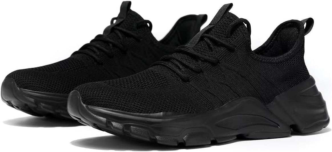 Mens Slip On Running Shoes Athletic Walking Trainers Lightweight Breathable Mesh Tennis Sneakers