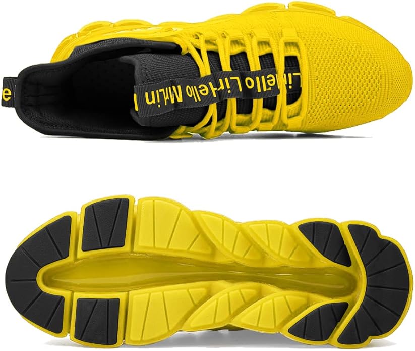 Hello MrLin Men's Running Shoes Non Slip Athletic Tennis Walking Blade Type Sneakers Hip Hop