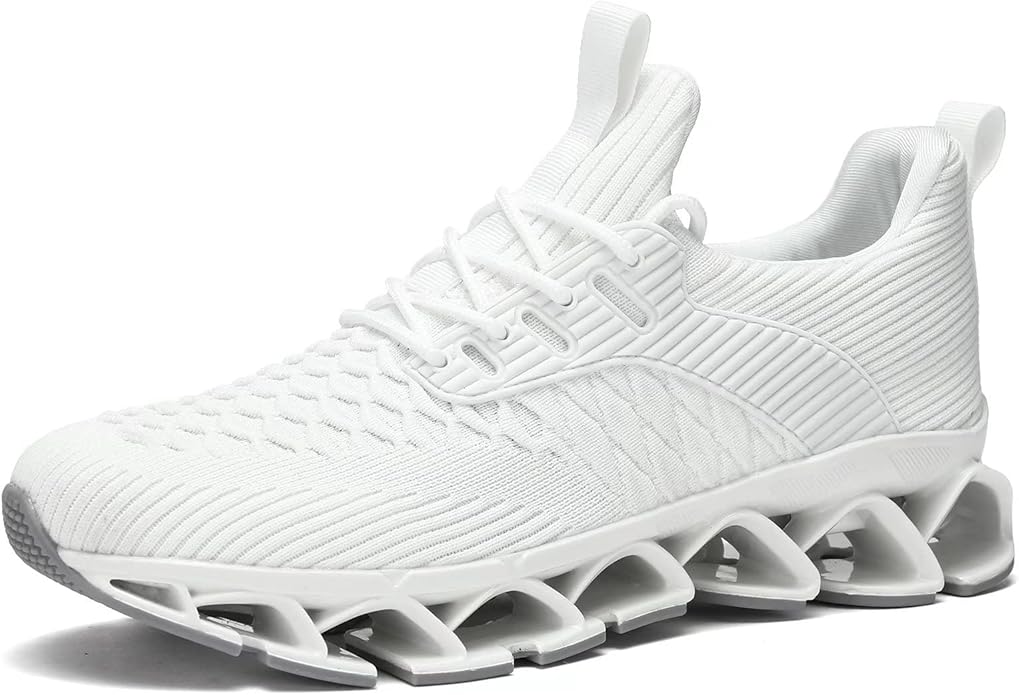 Men's Slip on Walking Running Shoes Blade Tennis Casual Fashion Sneakers Comfort Non Slip Work Sport Athletic Trainer