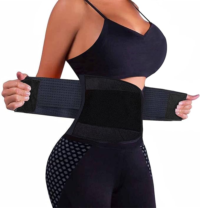 VENUZOR Waist Trainer Belt for Women - Waist Cincher Trimmer - Slimming Body Shaper Belt - Sport Girdle Belt (UP Graded)