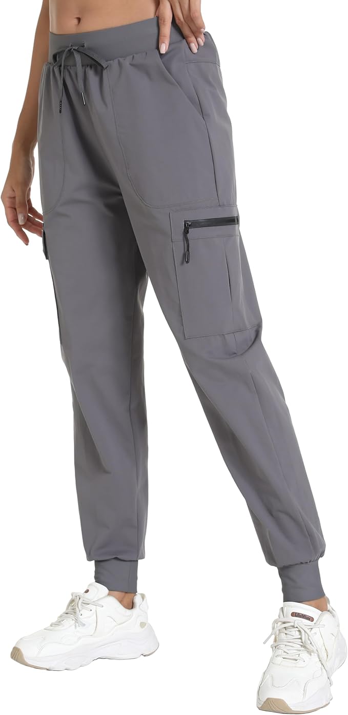 Women's Lightweight Cargo Pants with Pockets Stretchy Quick Dry Hiking Pants for Travel Casual Outdoor
